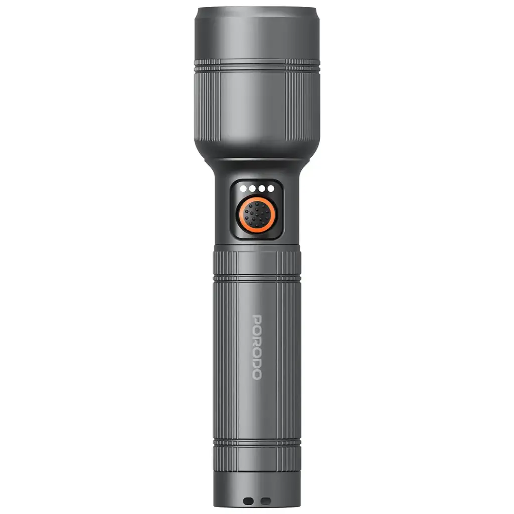 PORODO LIFESTYLE LUMALITE 2600 RECHARGEBLE FLASHLIGHT GRAY PDFL9972GY - Image 5