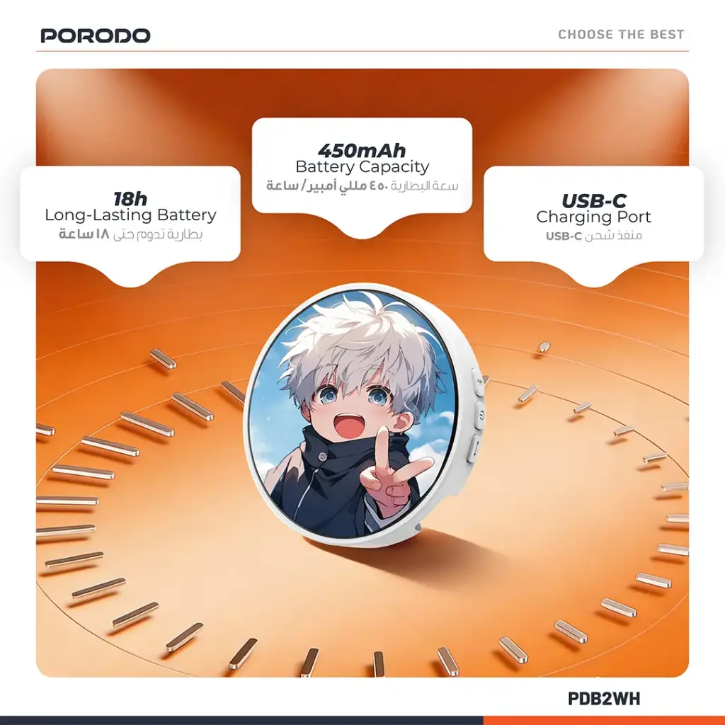 PORODO ROBO TAG 1.85 MADGE MAGIC PRO ROUND HD SCREEN WHITE PDB2WH - Image 6