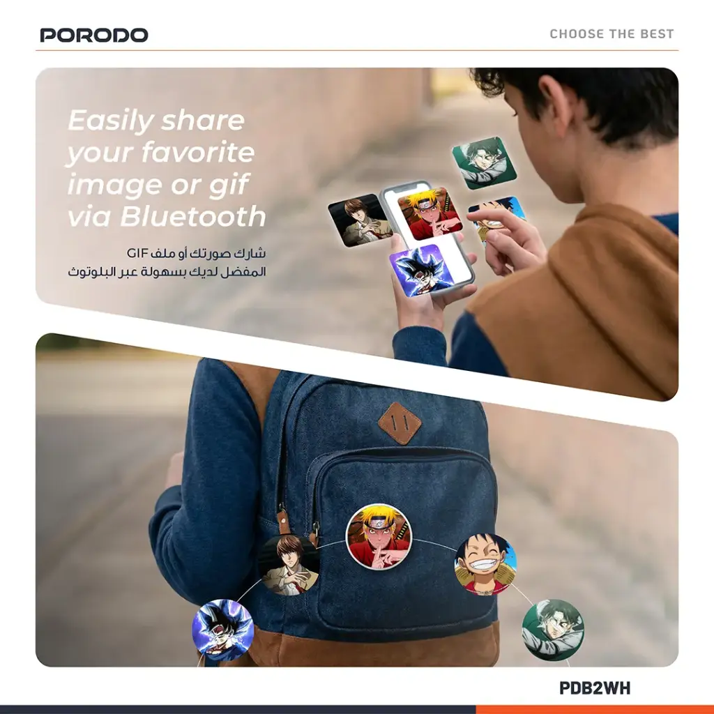 PORODO ROBO TAG 1.85 MADGE MAGIC PRO ROUND HD SCREEN WHITE PDB2WH - Image 5