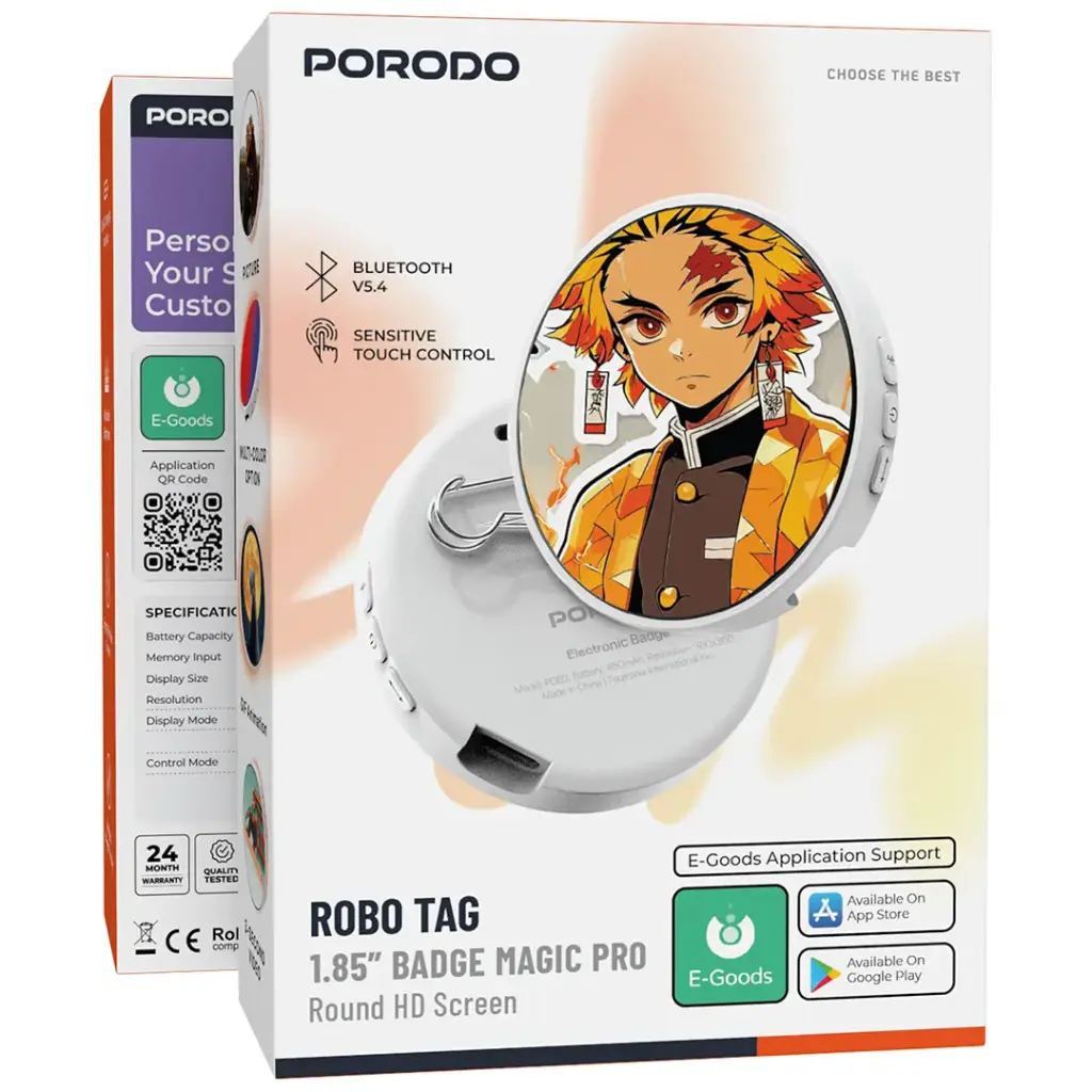 PORODO ROBO TAG 1.85 MADGE MAGIC PRO ROUND HD SCREEN WHITE PDB2WH - Image 2