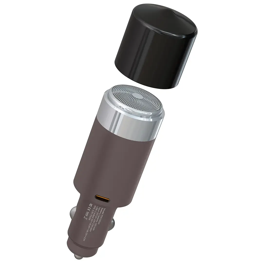 PORODO SHAVE N DRIVE MULTI FUNCTION CAR CHARGER SHAVER HEAD PD30W BROWN PDCCR30BR - Image 2