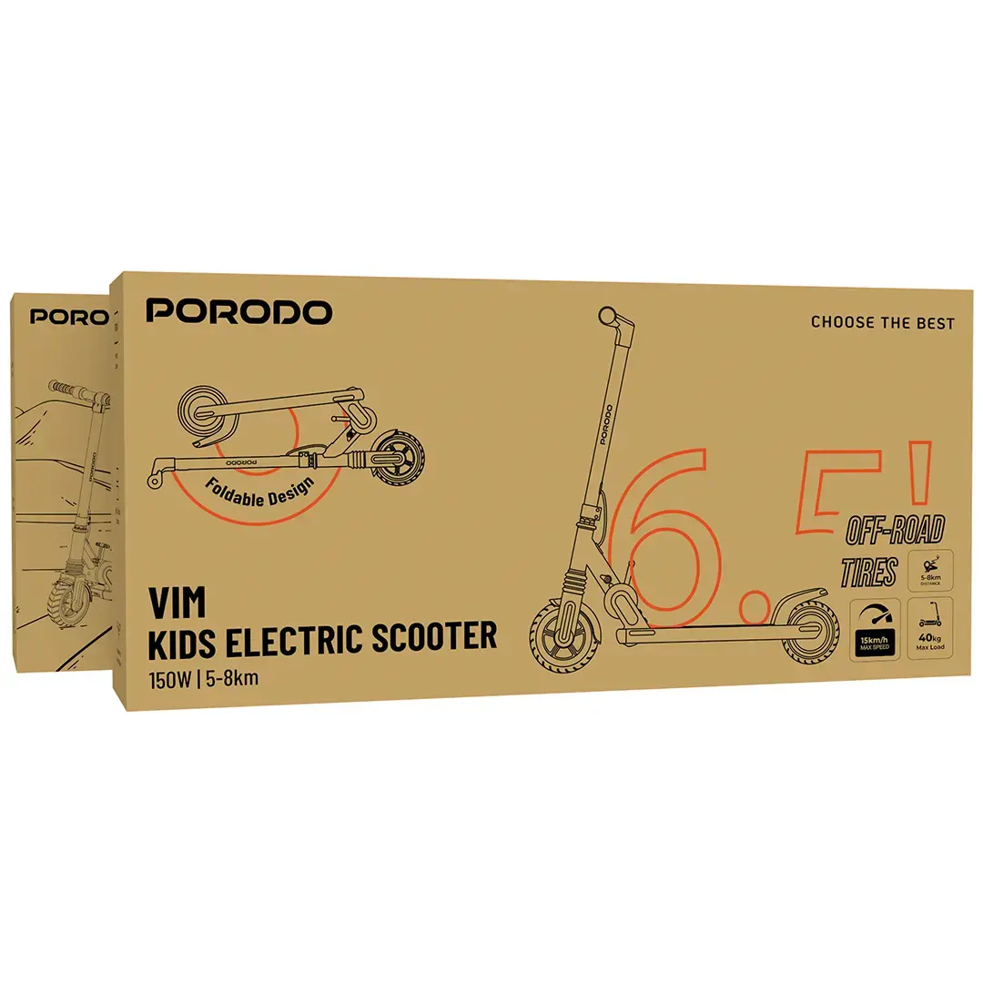 PORODO VIM KIDS ELECTRIC SCOOTER 150W 5-8KM WHITE PDLFSTJL019WH - Image 4