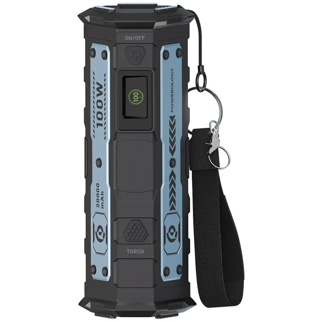 POWEROLOGY TORCHPOWER 20000MAH POWER BANK BUILT IN FLASHLIGHT BLACK PPBCHA91BK - Image 2
