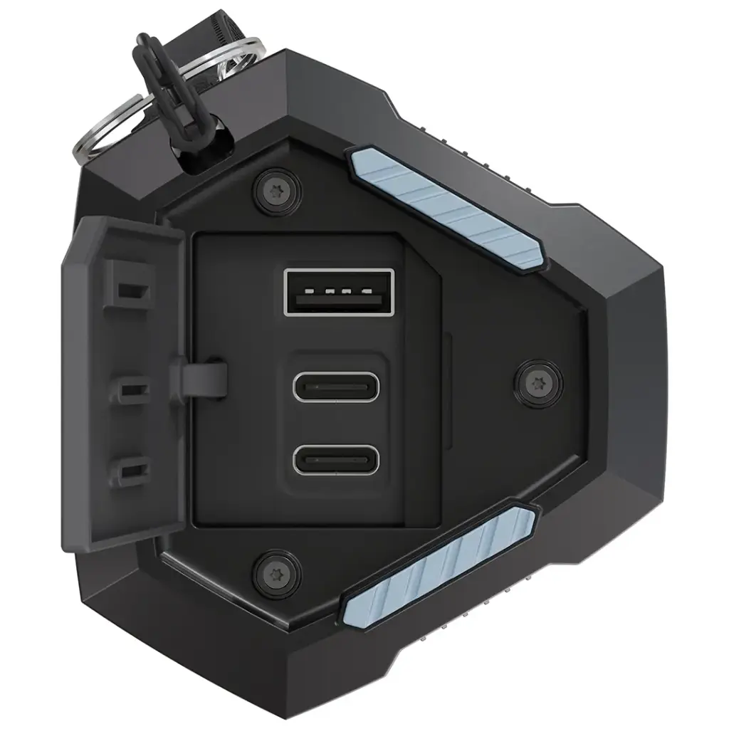 POWEROLOGY TORCHPOWER 20000MAH POWER BANK BUILT IN FLASHLIGHT BLACK PPBCHA91BK - Image 4