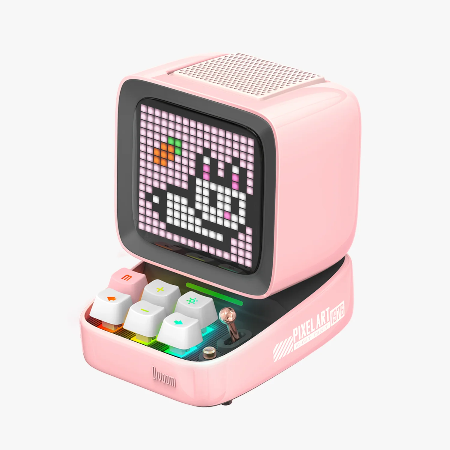 DIVOOM DITOO PRO RETRO PIXEL ART BLUETOOTH SPEAKER WITH RGB MECHANICAL KEYBOARD PINK - Image 2