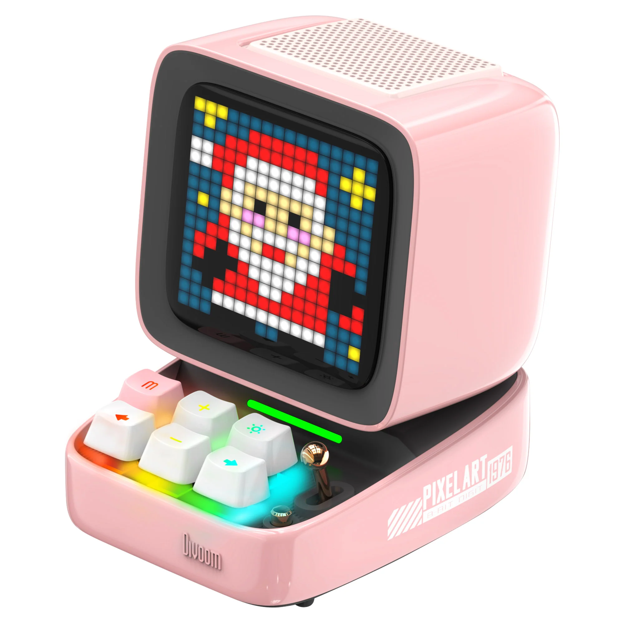 DIVOOM DITOO PRO RETRO PIXEL ART BLUETOOTH SPEAKER WITH RGB MECHANICAL KEYBOARD PINK - Image 3