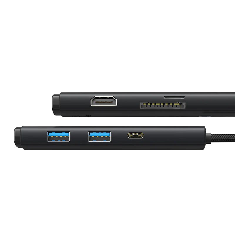 BASEUS LITE SERIES 6 PORT TYPE C HUB DOCKING STATION BLACK BS-0H019 - Image 2