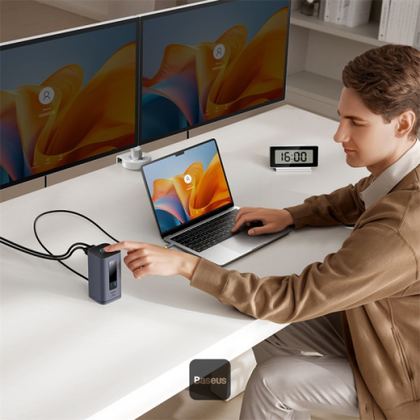 BASEUS SPACEMATE SERIES 10 IN 1 MAC DOCKING STATION SPACE GREY B00568102813-00-GY - Image 8