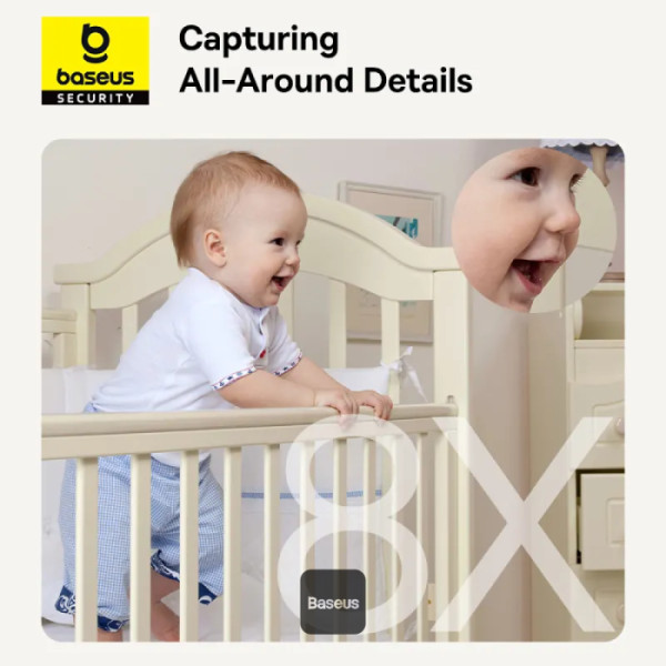 BASEUS SECURITY P1 PRO SERIES INDOOR CAMERA 3K UK MOON WHITE S0TV022133 - Image 9