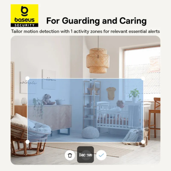 BASEUS SECURITY P1 PRO SERIES INDOOR CAMERA 3K UK MOON WHITE S0TV022133 - Image 5