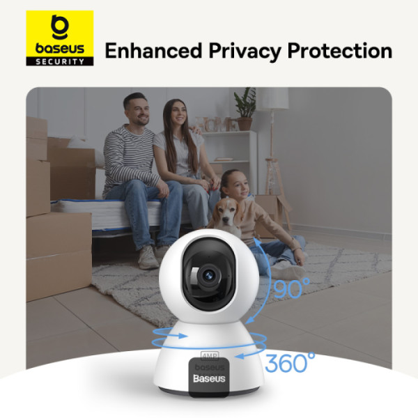 BASEUS SECURITY P1 SERIES INDOOR CAMERA 3K UK MOON WHITE S0TV012133 - Image 7