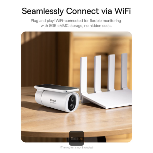 BASEUS SECURITY S1 SERIES OUTDOOR CAMERA 2K MOON WHITE S0SW002130 - Image 6