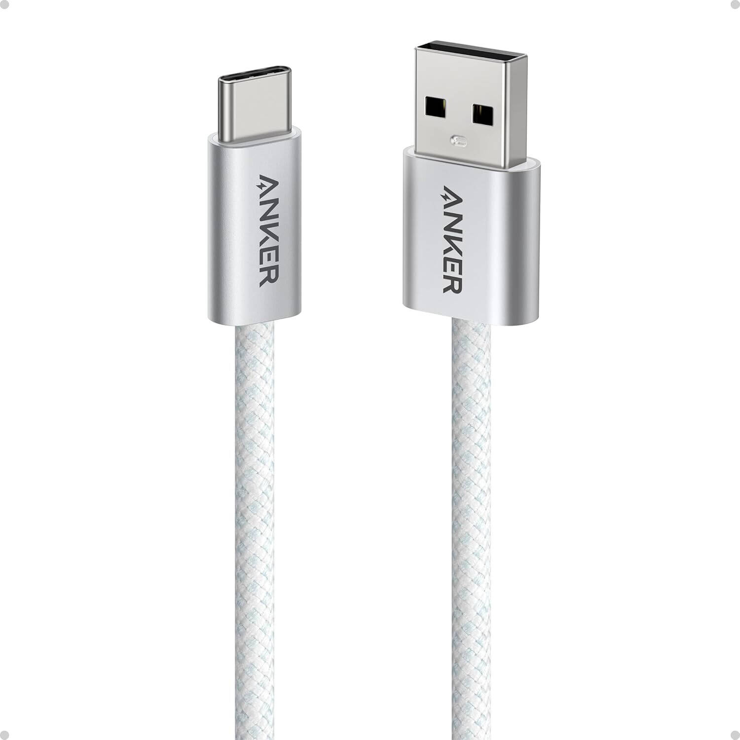 ANKER ZOLO USB-A TO C BRAIDED 3.3FT WHITE-A8052H21 - Image 2