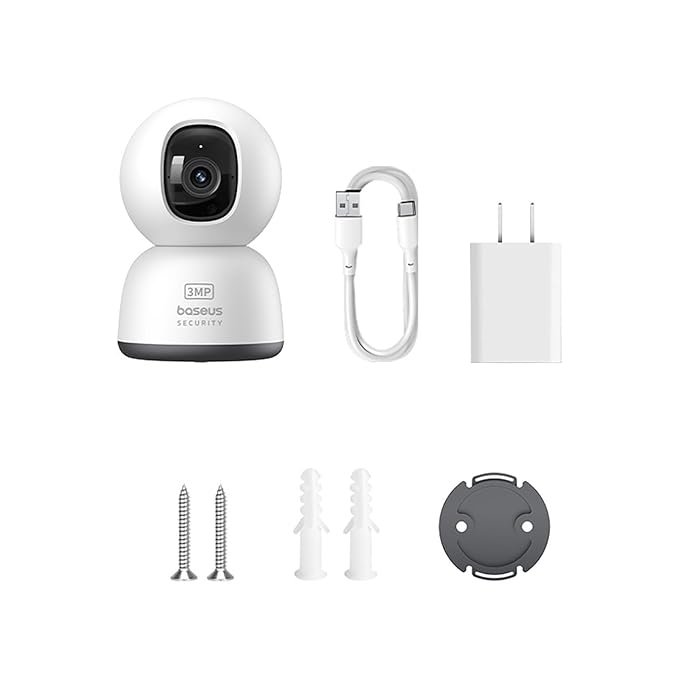 BASEUS SECURITY P1 LITE SERIES INDOOR CAMERA 2K UK MOON WHITE S0TV002133 - Image 7