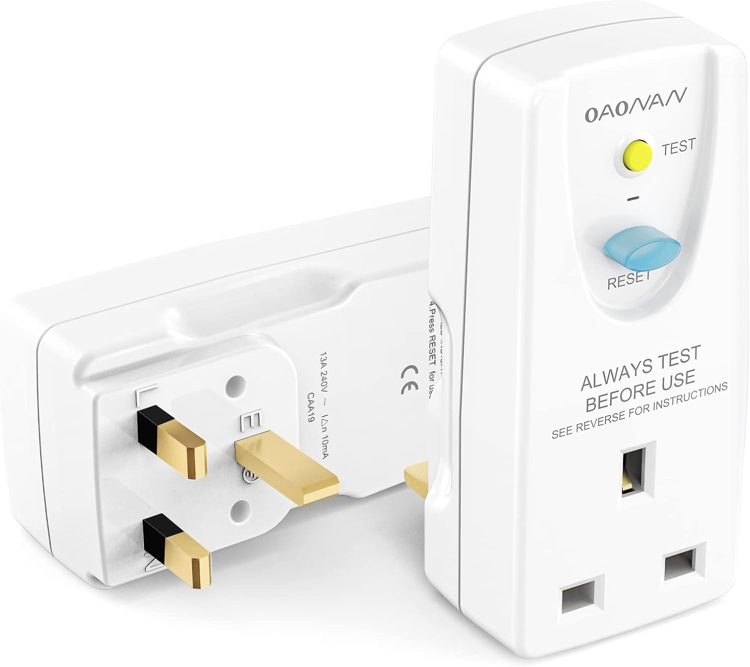 OAONAN PORTABLE RCD SAFETY UK PLUG ADAPTER NB-H3E - Image 2