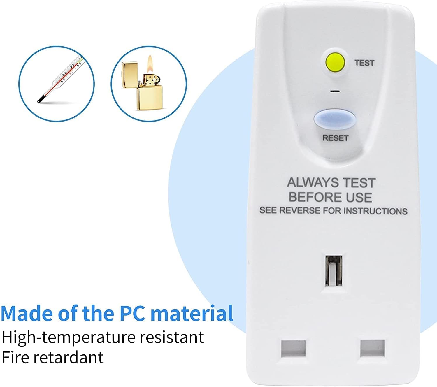 OAONAN PORTABLE RCD SAFETY UK PLUG ADAPTER NB-H3E - Image 6