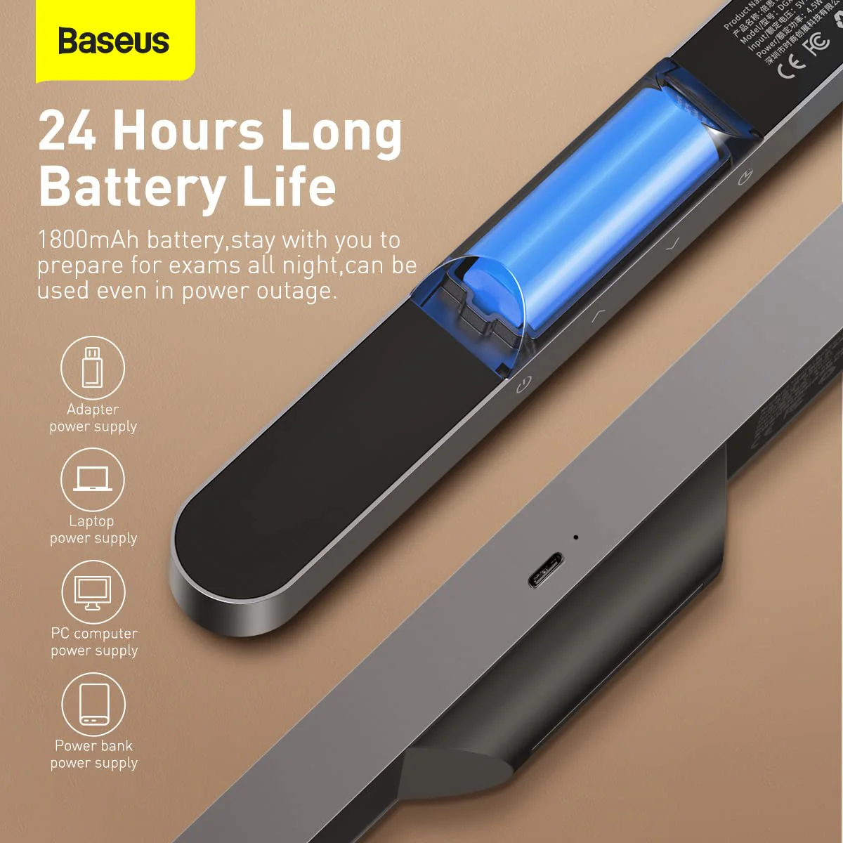 BASEUS MAGNETIC CHARGING DESK LAMP DARK GRAY DGXC-C0G - Image 7
