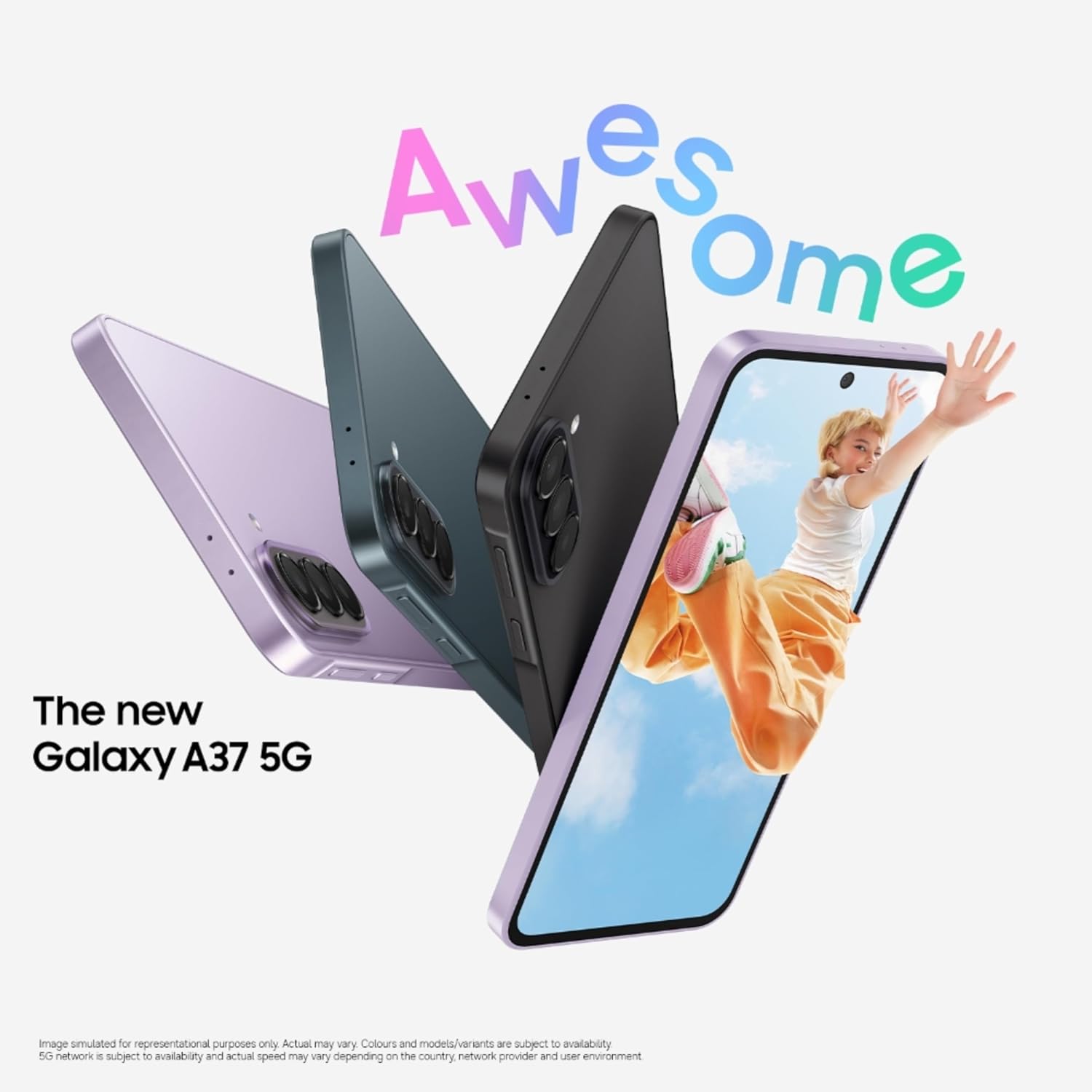 SAMSUNG GALAXY A37 5G 8GB+256GB AWESOME CHARCOAL SM-A376B-DS - Image 2
