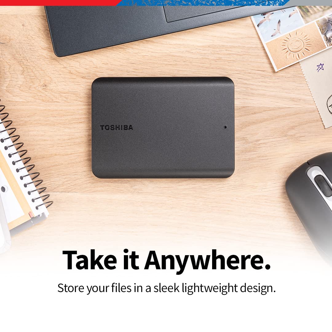 TOSHIBA CANVIO BASICS EXTERNAL HARD DRIVE 2TB BLACK HDTB520EK3AA - Image 5