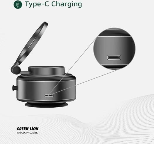 GREEN LION AUTO SUCTION PHONE HOLDER MATTE BLACK GX-29 GNASCPHL29BK - Image 7