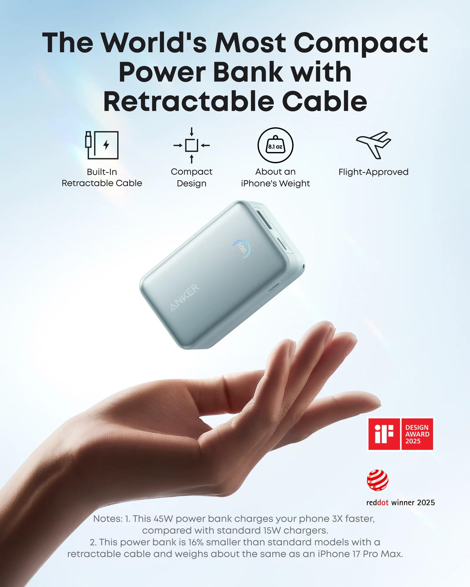 ANKER NANO POWER BANK 10K 45W USB-C CABLE GREEN A1638H61 - Image 4