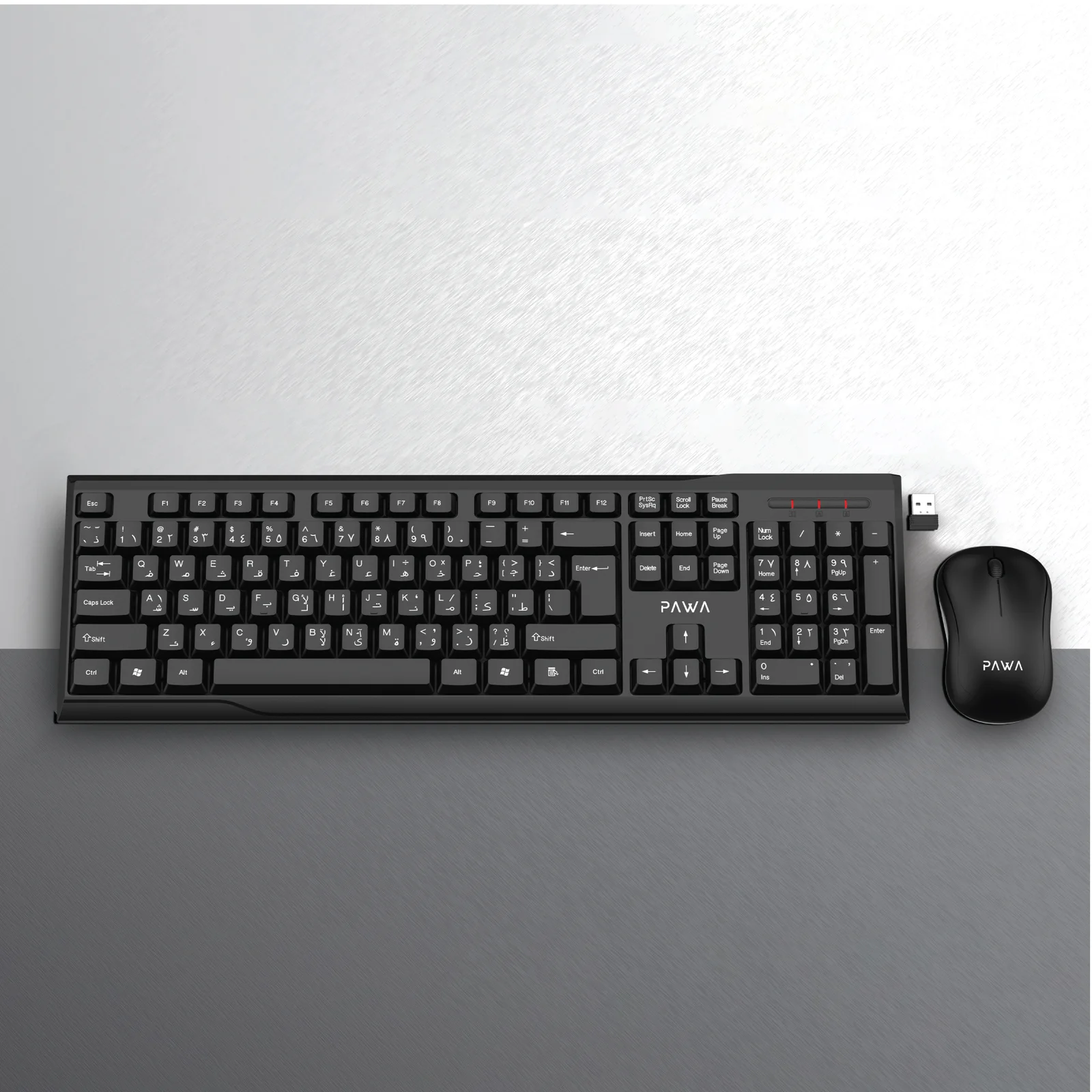 PAWA 2.4GHZ WIRELESS KEYBOARD AND MOUSE SET BLACK PW-KWMW2T2-BK - Image 2