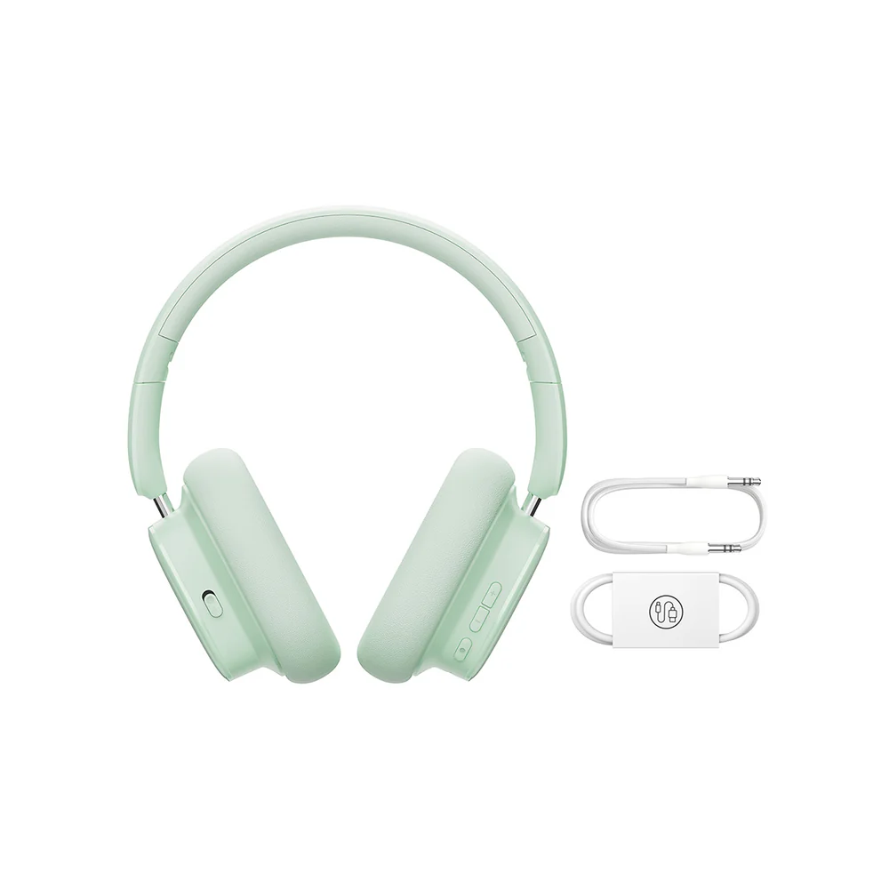 BASEUS BOWIE H1I NOISE CANCELLATION WIRELESS HEADPHONE NATURAL GREEN - Image 7