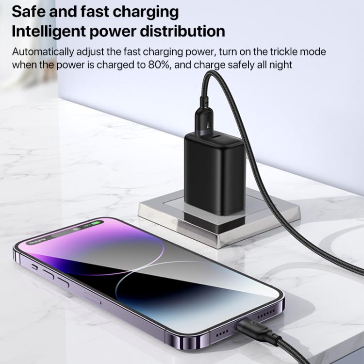 YESIDO 12W USB-A TO LIGHTNING CABLE 3M BLACK CA134L - Image 6
