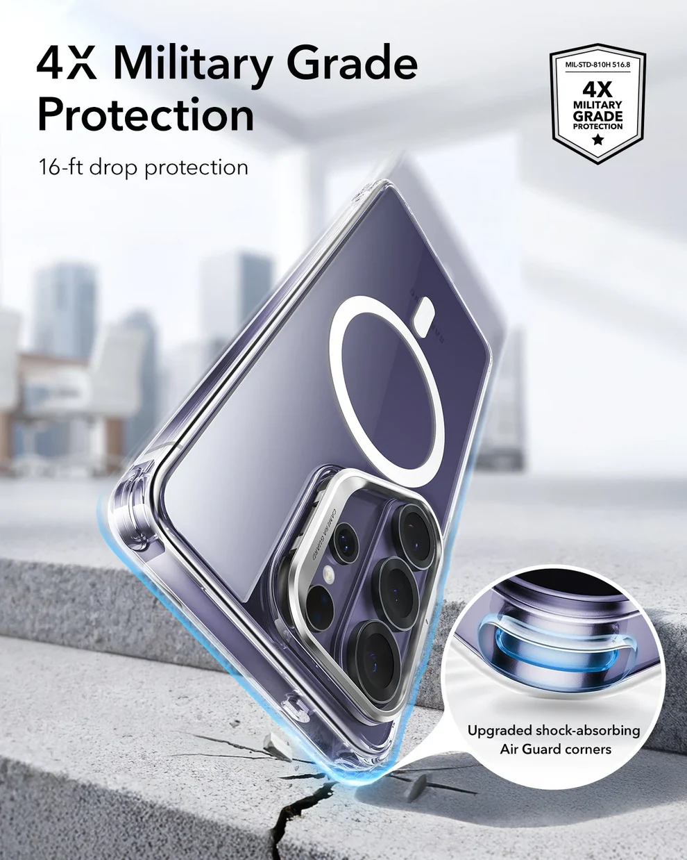 ESR CLASSIC HYBRID MAGNETIC CASE COMPATIBLE WITH S26 ULTRA CLEAR - Image 3