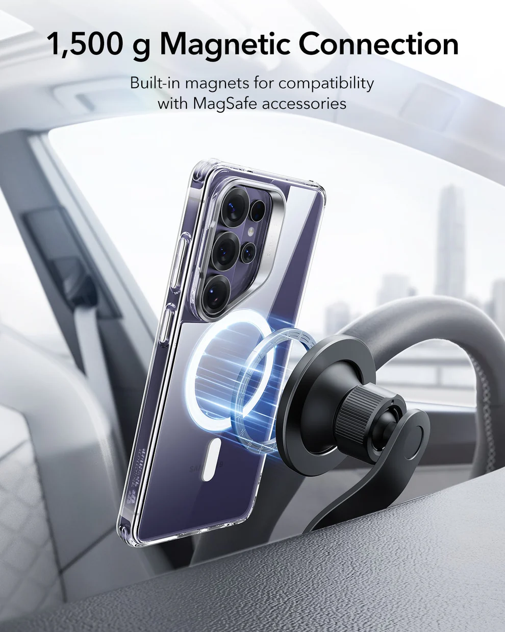 ESR CLASSIC HYBRID MAGNETIC CASE COMPATIBLE WITH S26 ULTRA CLEAR - Image 6