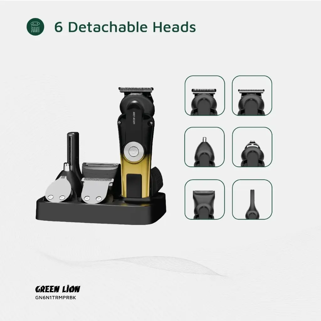 GREEN LION 6 IN 1 TRIM PRO GROOMING KIT BLACK GN6N1TRMPRBK - Image 2