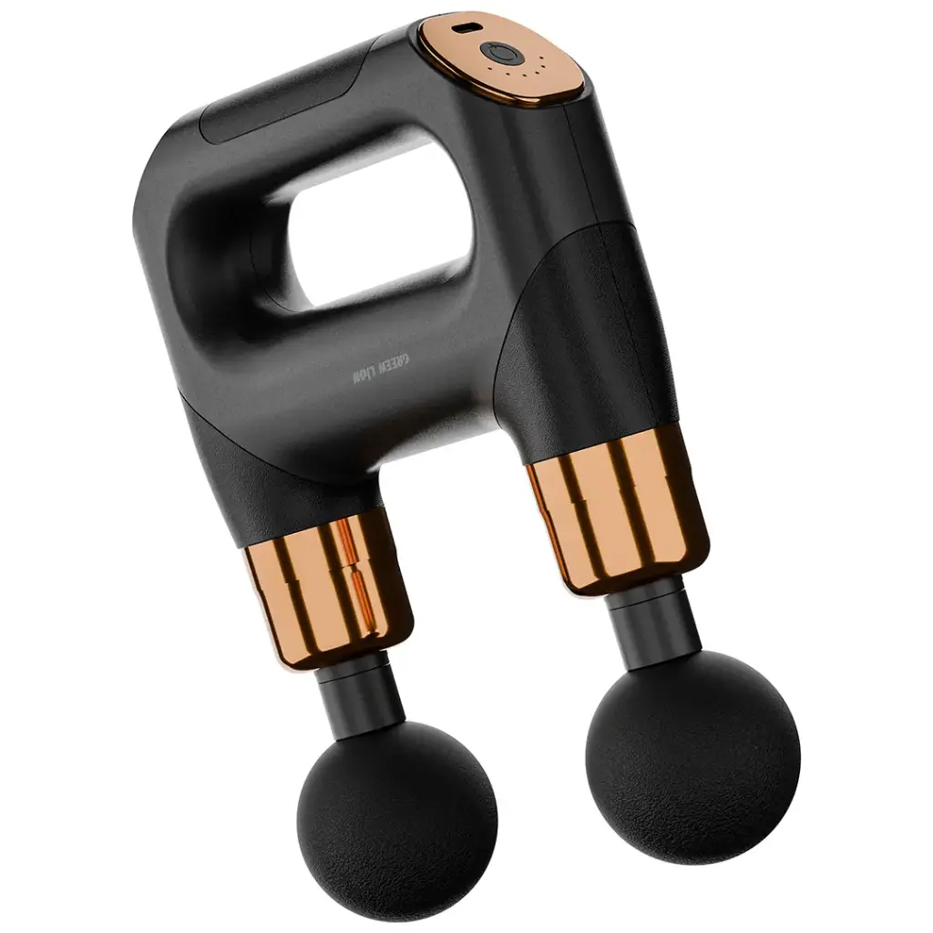 GREEN LION VIBE PRO DUAL HEAD MASSAGE GUN BLACK GNVDUMSGUNBK - Image 2