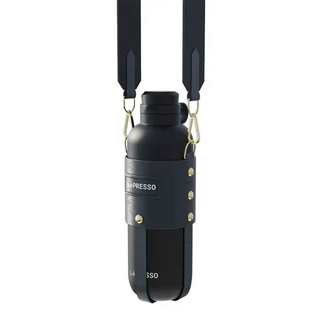 LEPRESSO THERMATRAIL THERMOS BOTTLE WITH CROSSBODY STRAP BLACK LPCFFTT0013BK - Image 2