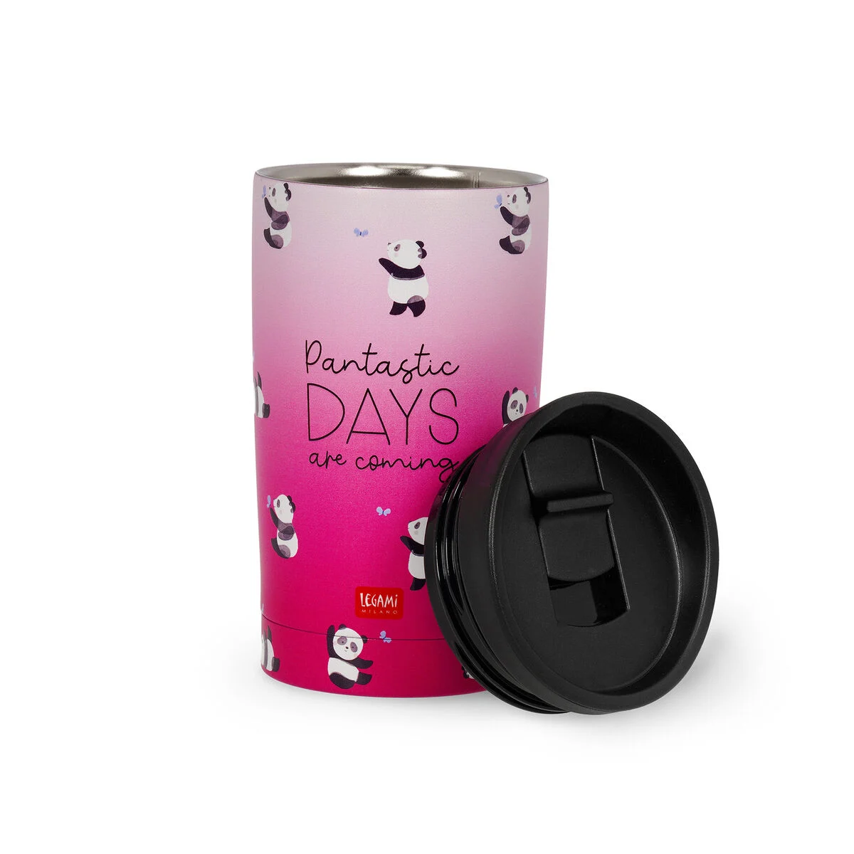 LEGAMI HOT AND COLD VACCUM BOTTLES PANTASTIC DAYS 275ML PINK - Image 2
