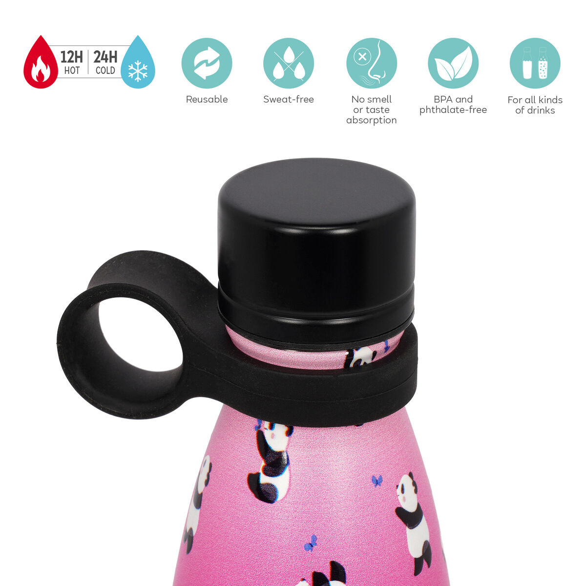 LEGAMI HOT AND COLD VACCUM BOTTLES PANTASTIC DAYS 500ML PINK - Image 2