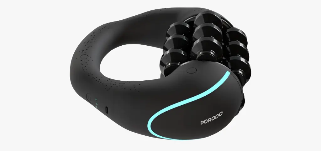 PORODO LIFESTYLE RELIEVA ROLLER MASSAGER 1800MAH BLACK PDLFSTFH24BK - Image 4