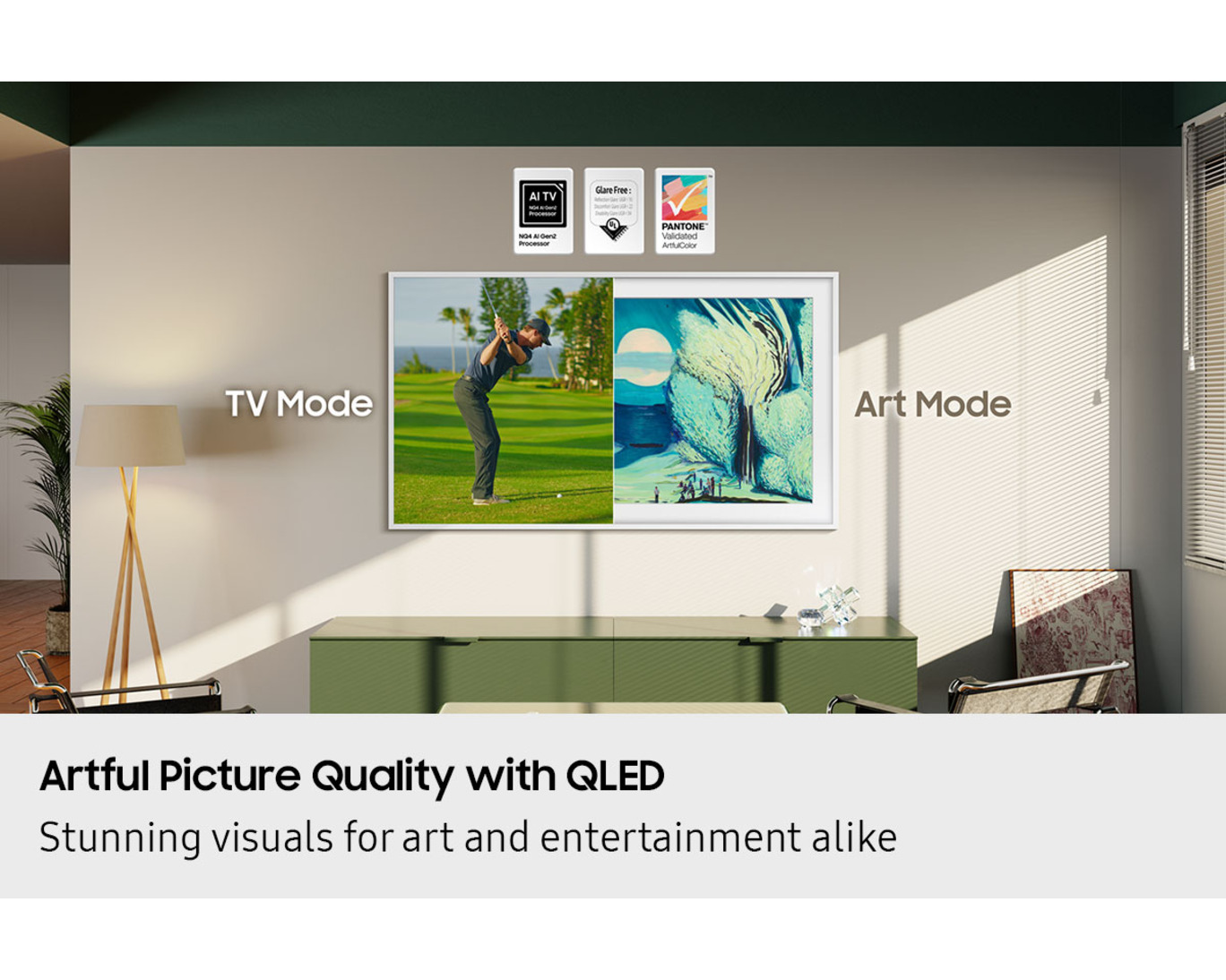 SAMSUNG 65 INCH 4K QLED FRAME TIZEN TELEVISION 2025 MODEL QA65LS03FAUXZN - Image 3
