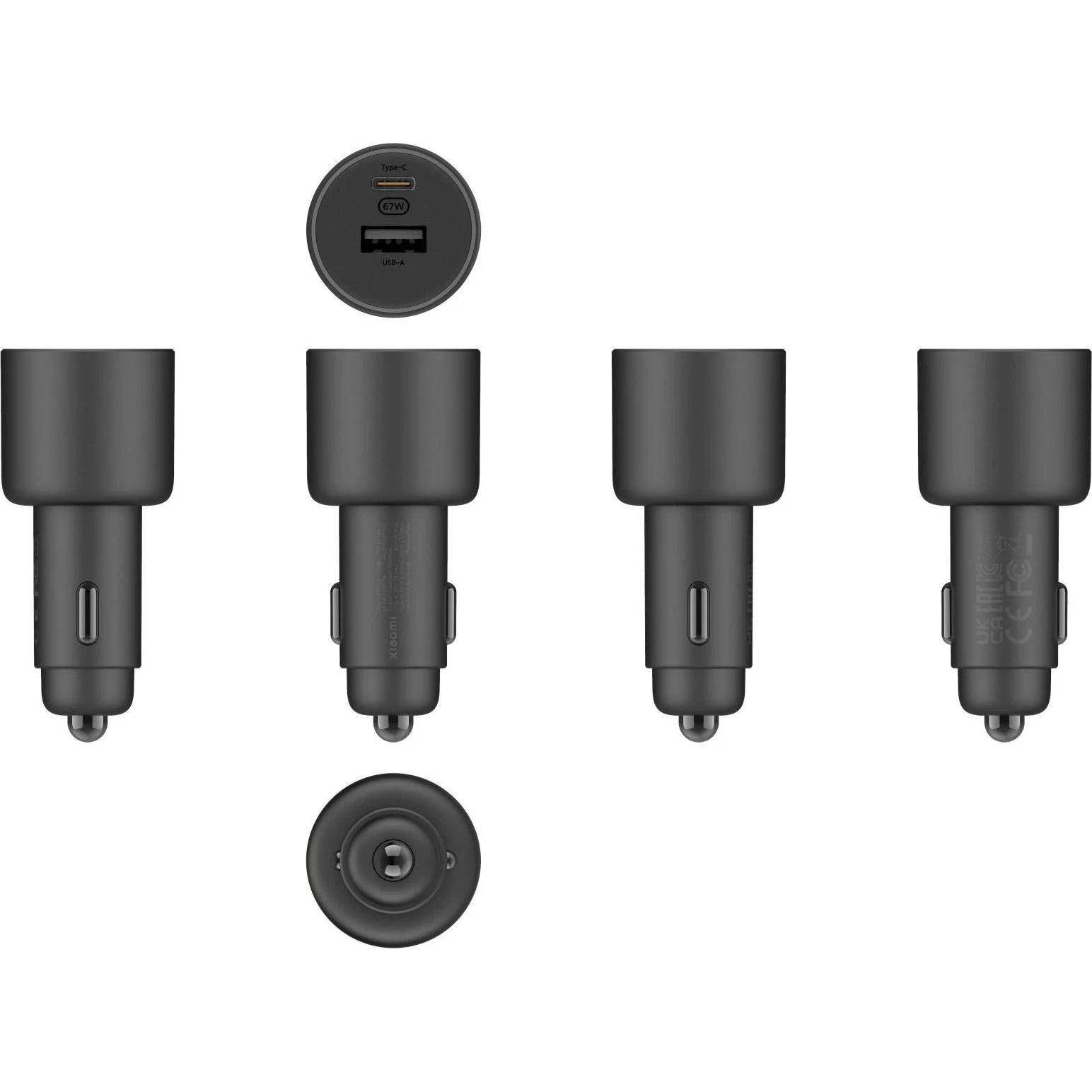 MI XIAOMI 67W CAR CHARGER USB A + TYPE C BLACK CC07ZM - Image 4