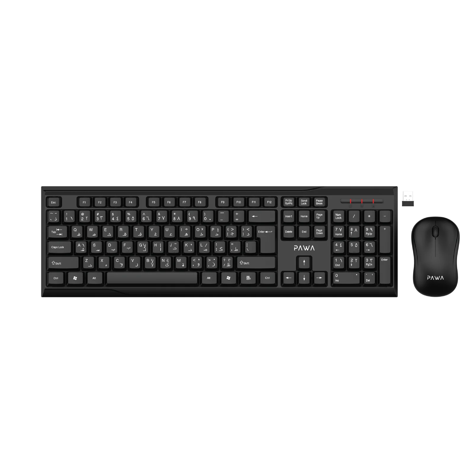 PAWA 2.4GHZ WIRELESS KEYBOARD AND MOUSE SET BLACK PW-KWMW2T2-BK - Image 4