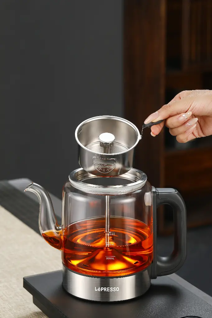 LEPRESSO AURABREW TEA BREWER AND WATER BOILER WITH INTERACTIVE PANEL GREY LPCFFAB0032GY - Image 2