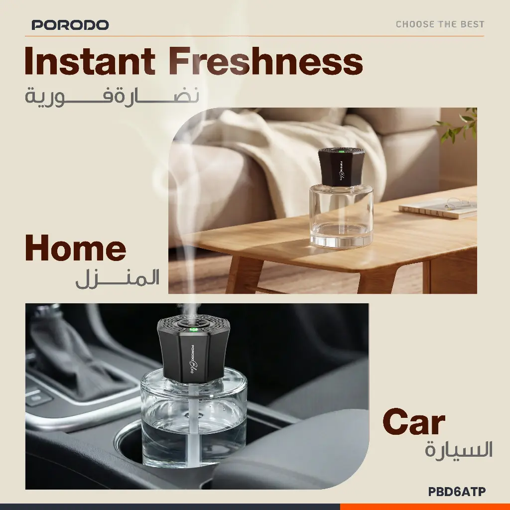 PORODO BLUE AROMA DIFFUSER SMART AROMATHERAPY DIFFUSER CLEAR PBD6ATP - Image 2