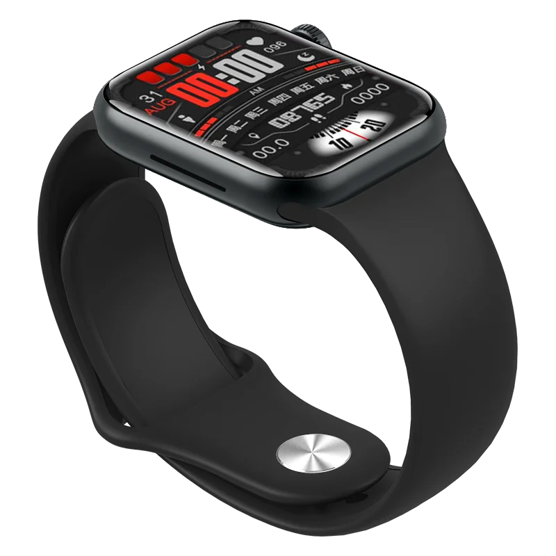 PAWA OPULENT SERIES SMART WATCH 45MM GRAY ALUMNIUM CASE WITH BLACK LOOP PW-08S-BK - Image 4