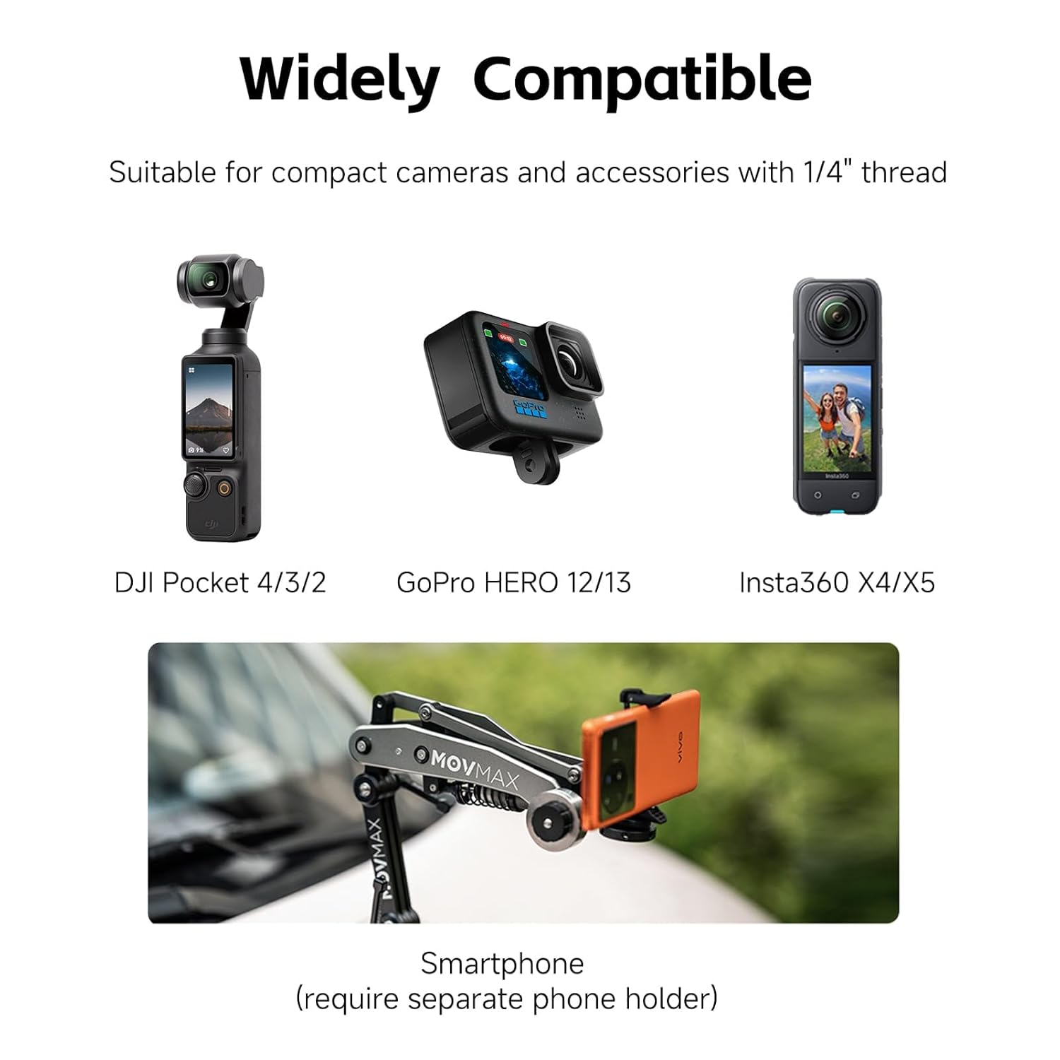 MOVMAX BLADE ARM FOR DJI POCKET BLACK 81-0059 - Image 2