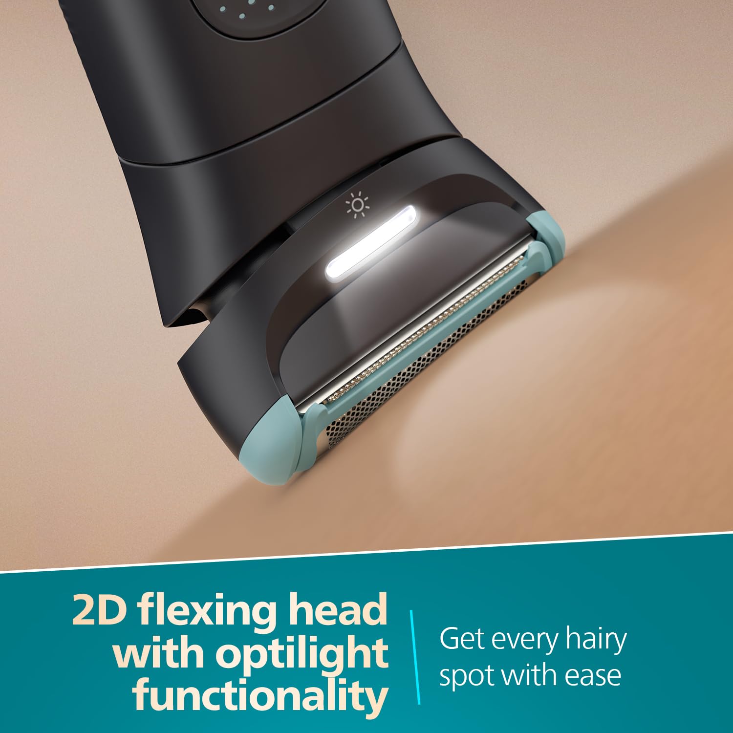 PHILIPS BODYGROOMER 7000 SERIES 2D FLEXING HEAD SHAVER BLACK BG747015 - Image 2