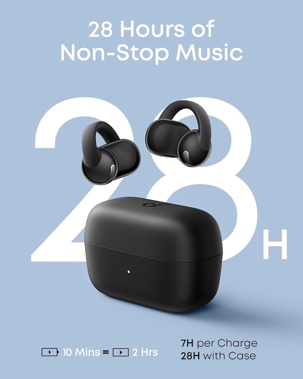 ANKER SOUNDCORE C50I OPEN EAR CLIP ON EARBUDS BLACK D1101H11 - Image 5