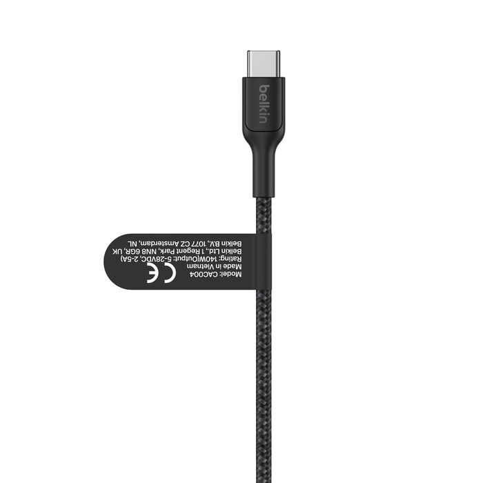BELKIN BOOST CHARGE USB C TO USB C CABLE 140W 1.5M BLACK CAC004HQ1.5MBK - Image 4