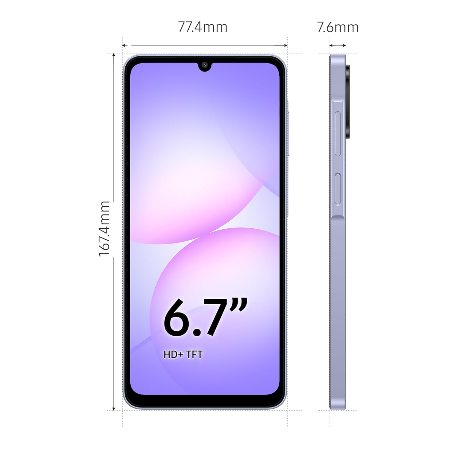 SAMSUNG GALAXY A07 8GB-256GB LIGHT VIOLET SM-A075FDS - Image 3