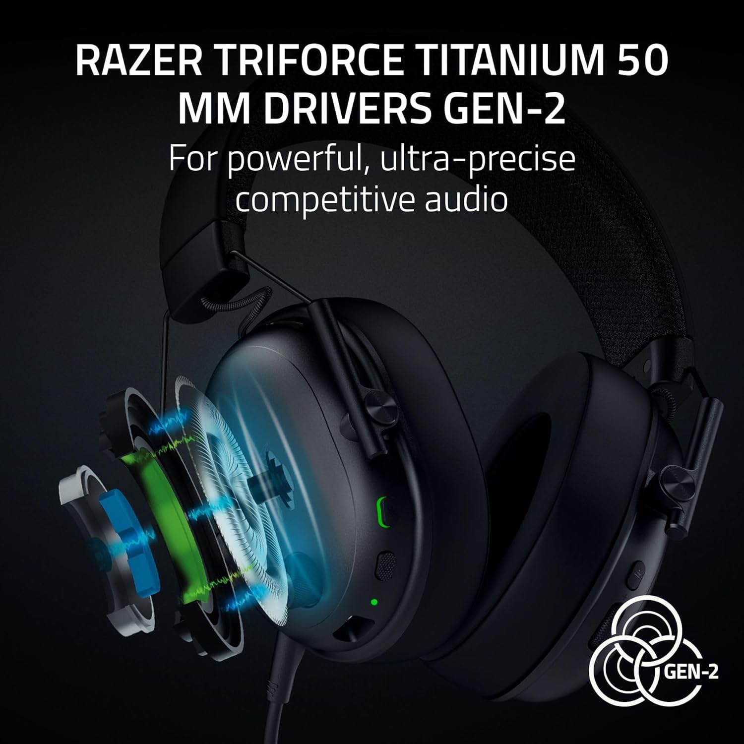 RAZER BLACKSHARK V3 WIRELESS ESPORTS GAMING HEADSET BLACK RZ04-05410100-R3M1 - Image 6