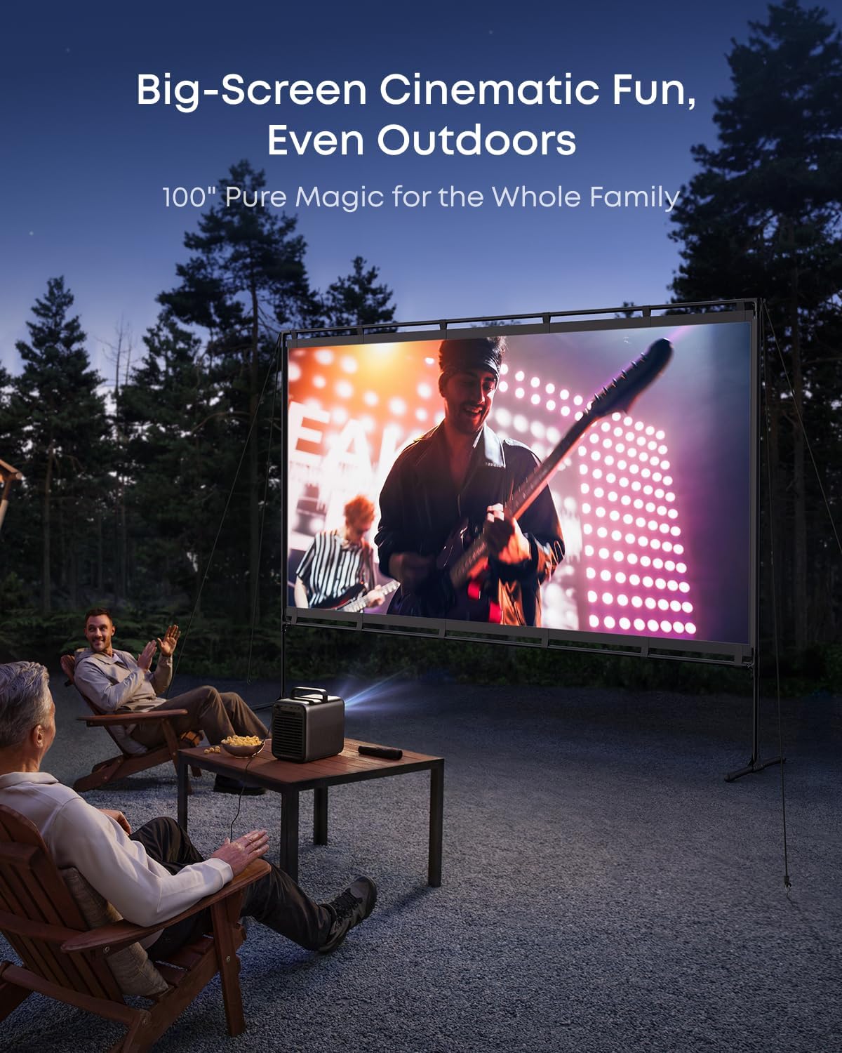 ANKER NEBULA 100-INCH OUTDOOR PROJECTOR SCREEN WITH STAND D2010111 - Image 2