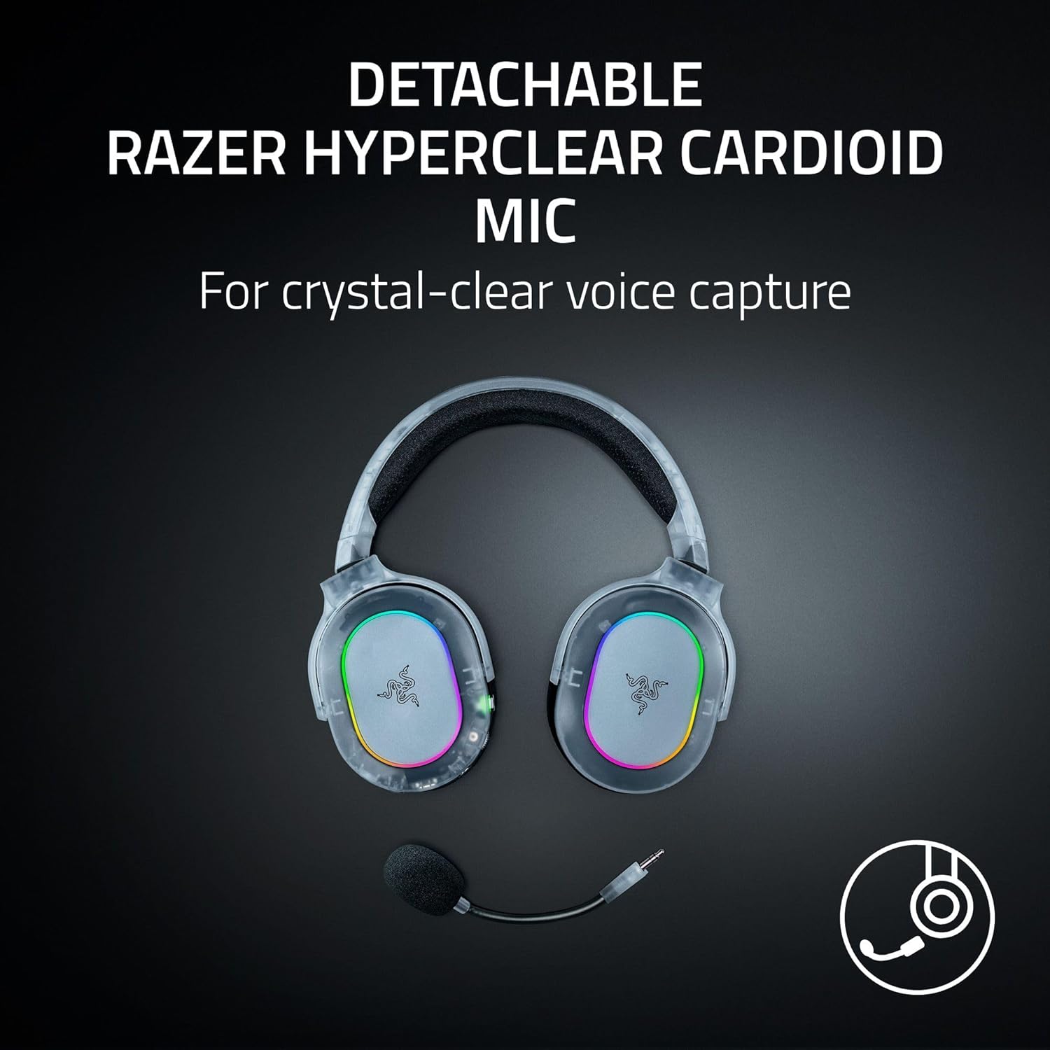 RAZER BARRACUDA X CHROMA WIRELESS GAMING HEADSET PHANTOM WHITE RZ04-05220400-R3M1 - Image 8